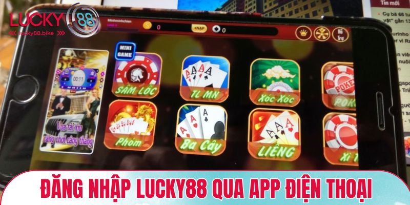 2 bước đăng nhập vào tài khoản Lucky88 nhanh chóng từ app